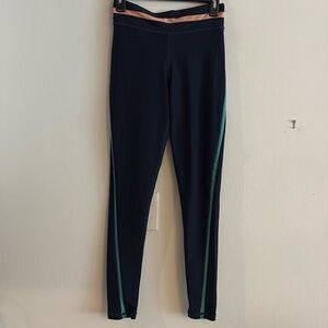 The Upside Navy Striped Athletic Leggings Size 8